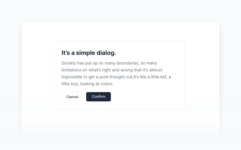 Dialog/Modal